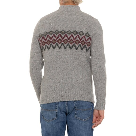 NEW SmartWool man Heavy Henley Sweater - Merino Wool Light Gray Heather 253 - Picture 5 of 5